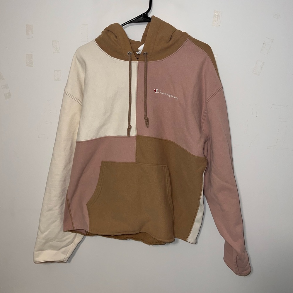 Champion + Urban Outfitters color block reverse weave hoodie